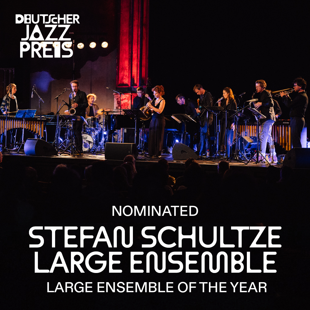 Foto des Stefan Schultze Large Ensembles anlässlich der Nominierung Deutscher Jazzpreis 2023 in der Kategorie Large Ensemble of the Year.